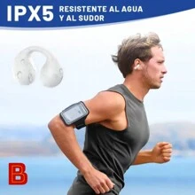 audífonos inalámbricos tipo arete - Blanco - Ver 4