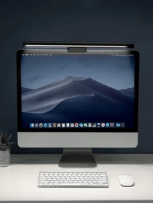 1 Pieza Luz De Pantalla De Computadora Lámpara De Decoración De Escritorio Con Regulación Usb, Protección Ocular Para Juegos Con Pc - Negro - Ver 6