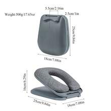 1個可攜式折疊午睡枕,適用於學生和辦公室員工 - 藍色 - 查看 2