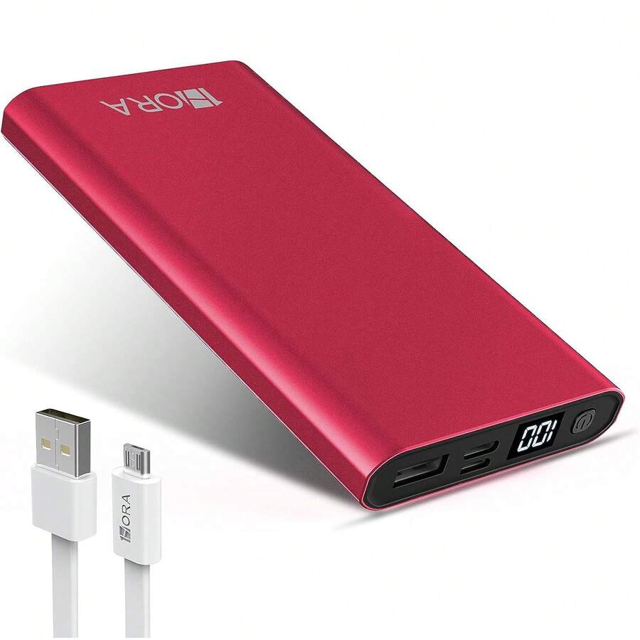 Power Bank Portable Battery 10000 MAh Metal Shell 1 Hour - Red - View 1
