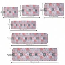 1入幾何設計廚房地墊,波西米亞風格吸濕防滑地墊地毯,可機洗,適用於廚房門口、地板、水槽等,多種風格可選 - 彩色 - 查看 4