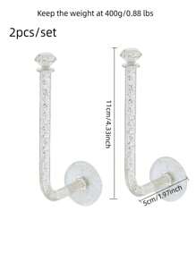 2 dây buộc tóc, dây buộc tóc, dây buộc tóc, giá để đồ trang sức, loại treo tường không có lỗ, quà tặng cho ngày lễ tình nhân khi trở lại trường - Trong sáng - Xem 2
