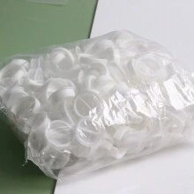 100 cái/túi Kích thước L Thuốc màu Keo dính Nhẫn Hình xăm Ink Giá đỡ Đối với Bán vĩnh viễn Trang điểm Phụ kiện - trắng - Xem 5