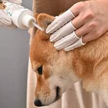 200入組加厚一次性乳膠指套,採用耐磨橡膠材料,用於家庭清潔防滑指套保護成人 - 白色 - 查看 10