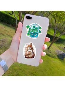 50入組瓶中世界卡通貼紙創意防水裝飾貼紙,適用於祝福瓶、筆記本、水瓶、塗鴉 - 彩色 - 查看 5