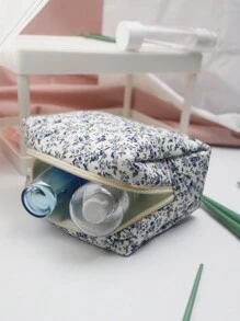 大容量花卉图案手提化妆包，Y2K美学便携式化妆工具套装，可折叠女士旅行洗漱包，化妆包/化妆袋/护肤包/洗漱包/收纳袋，邮轮必备婚礼伴娘礼物，妈妈礼物，生日礼物，送给朋友和老师的礼物，浴室客厅床边唇油收纳包，指甲油收纳化妆包/礼品收纳拉链配件美甲包，化妆包，桌面收纳包，化妆盒，小型化妆包，化妆袋，化妆品包，旅行必备，大容量，大号化妆包，圣诞礼物，收纳袋，旅行，女士旅行必备礼物，收纳袋，手拿包/小手提包，化妆品收纳包，化妆品整理包，收纳袋，刷子收纳袋，迷你收纳袋，大容量收纳袋，女士礼物，圣诞礼物，女士礼物创意 - 青碧色 - 查看 7