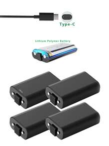 Cargador Externo Con Cuatro Pilas Recargables Compatibles con Consola Series X|S /One/One S/X/Controller - Negro - Ver 7