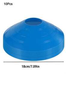 10入組19cm*5cm足球訓練標誌錐套件,帶座架用於鑽探,足球訓練設備 - 藍色 - 查看 2