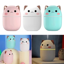 Umidificador De Ar De Gato Fofo Aromatizador Difusor Ambiente Purificador Ultrassônico Portátil 250Ml Cor aleatória - Multicolorido - Visão 2