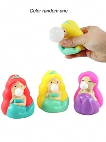 1 件裝擠壓泡泡美人魚減壓玩具,顏色隨機 - 彩色 - 查看 2