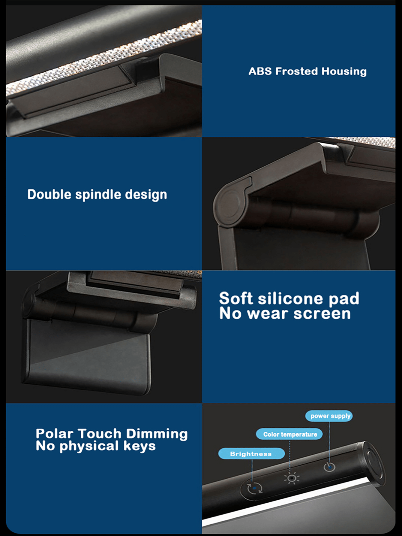 1 件電腦屏幕燈桌面裝飾燈帶 Usb 調光,保護眼睛,適合電腦遊戲 - 黑色 - 查看 8