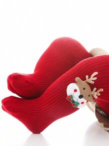 1入組嬰兒聖誕麋鹿紅褲褲,適用於聖誕節 - 紅色 - 查看 3