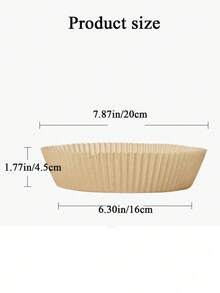 50 piezas de revestimientos redondos desechables para el recipiente interno de la freidora de aire, a prueba de aceite, a prueba de agua y adecuados para la cocción en la freidora de aire de la cocina. Papel de revestimiento para freidoras de aire - Multicolor - Ver 8