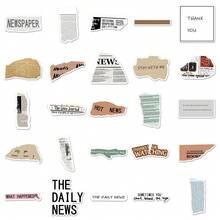 50pcs Newspaper Style Graffiti Stickers - Multicolor - View 3