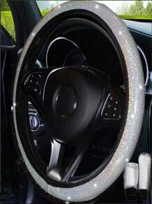 KIT CUBRE VOLANTE CON BRILLOS - Plateado - Ver 1