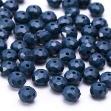 85 件 6 毫米刻面玻璃珠、用于珠宝制作的水晶玻璃珠、用于项链、手链、耳环的扁平隔珠（瓷色）