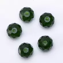 60 piezas de cuentas de cristal facetado de 8mm, color verde transparente, para hacer pulseras, collares y aretes de joyería DIY - Verde militar - Ver 9