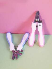 1只粉白色兔耳形狀不銹鋼寵物指甲剪,方便、省力且美麗 - 粉色 - 查看 4