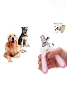 1只粉白色兔耳形狀不銹鋼寵物指甲剪,方便、省力且美麗 - 粉色 - 查看 1