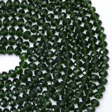 60 piezas de cuentas de cristal facetado de 8mm, color verde transparente, para hacer pulseras, collares y aretes de joyería DIY - Verde militar - Ver 4