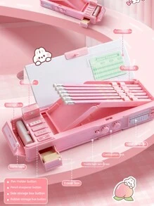 粉色密碼鎖鉛筆盒 - 粉色 - 查看 2