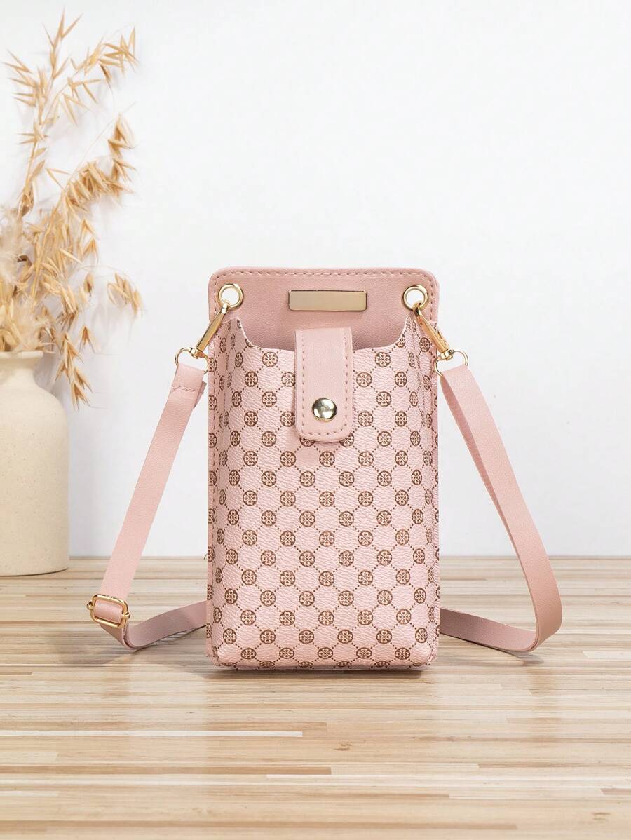 Túi đeo chéo nhỏ Túi đựng điện thoại cho nữ Thời trang nhẹ Thời trang cho nhân viên văn phòng Công việc đại học Kinh doanh Đi làm Văn phòng Kỷ niệm Quà tặng sinh nhật Ngày lễ tình nhân Túi đựng điện thoại iPhone màu hồng nóng bỏng Túi đựng điện thoại cho phụ nữ Ví Ví - Hồng - Xem 1