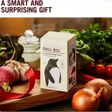 1pc Chill Bill Refrigerator Deodorizer - Fridge Soda Holder And Deodorizer - Black and White - View 8
