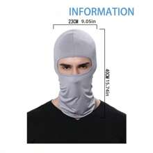 1入組戶外騎行口罩帽,防風運動頭巾防曬帽,帶內裡 - 黑色 - 查看 5