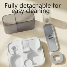 1 Bộ Dụng Cụ Ăn Và Uống Nước Cho Thú Cưng PP Màu Xám Cho Mèo Nhà - Xám - Xem 5