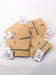 5 件/套微型紙板裝運盒 1:12 娃娃屋配件,適合娃娃屋裝飾、家具、派對禮品、聖誕禮物、驚喜小禮物