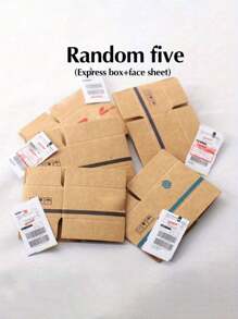 5 件/套微型紙板裝運盒 1:12 娃娃屋配件,適合娃娃屋裝飾、家具、派對禮品、聖誕禮物、驚喜小禮物