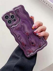 Electroplated Floral Meteorite Pattern Silver Phone Case, Compatible With IPhone 16/16 Pro/16 Pro Max/16 Plus/16e