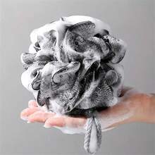 2pcs Black Bath Sponge/loofah Sponge/back Scrubber For Adults - Black - View 2