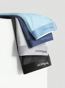 MIIOW Quần lót Boxer nam Ice Silk kháng khuẩn 4 chiếc/bộ có thiết kế liền mạch - Nhiều màu - Xem 1
