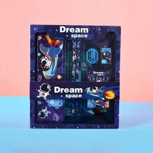 12 Piezas/set Juego De Papelería Para Aprendizaje En Caja De Regalo, Suministros Escolares - Rojo - Ver 8