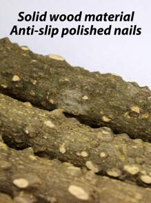 1入組四川花椒木質鸚鵡訓練玩具,虎斑雲梯,全年適用於鳥類 - 棕色 - 查看 5