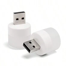 1/2/3/5/10pcs Mini Led Night Light, Usb Powered, Eye-Protection Reading Lamp - White - View 4