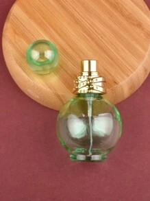 創意圓形25毫升香水噴霧器，採用玻璃材質及彩色鑲嵌水晶壓式瓶身設計，便攜式細霧噴霧器容器 - 綠色 - 查看 3