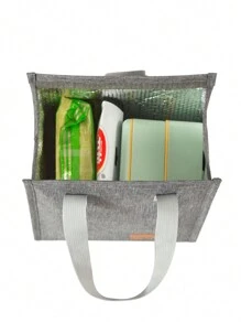 1pc Green Trapezoidal Insulated Bag, Outdoor Picnic Ice Pack, Thermal Lunch Box Bag Suitable For Both Children And Adults To Carry Fruits, Drinks And Food On Work And School Cooler Bag Picnic Bag Minimalist School Organizer Bags Teacher Storage Bags Classroom Bags Classroom Organizer Bags Lunch Bag Woman For Women Ladies School Supplies Stuff Accessories Back To School Supplies Bag For School School Accessories School Stuff