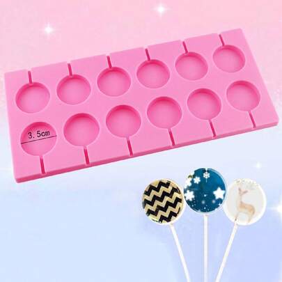 1 件 12 腔棒棒糖和 396 腔巧克力模具,烘焙工具 Diy 餅乾和蛋糕矽膠模具