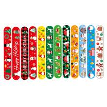 12pcs Christmas Party Snap Bracelet Set - Multicolor - View 1
