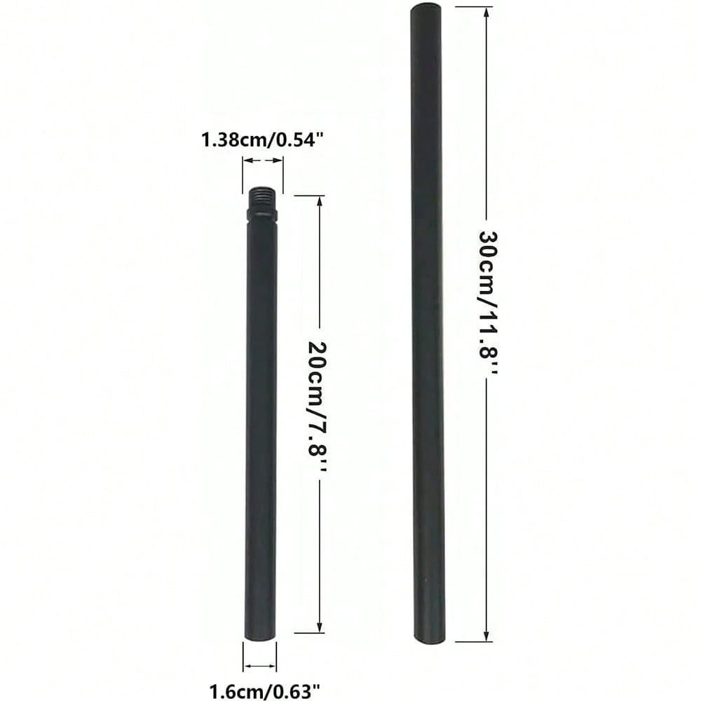 Chandelier Light Extension Poles Black Accessory Stem Kit Down Rod For