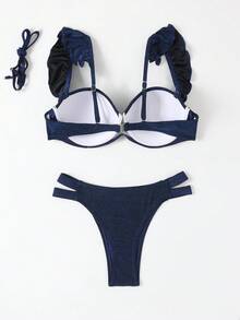 Women Bikini Sets - Màu xanh lam - Xem 2