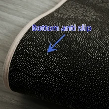 1 件圓形人造羊絨地毯地墊,防滑、柔軟、防污、抗疲勞、可水洗,適用於客廳和臥室