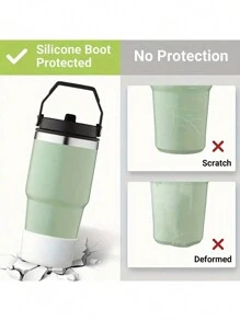 1入組廚房配件矽膠杯套,不銹鋼運動底座,防滑墊,矽膠杯墊