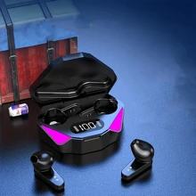 1只全新的無線耳塞,帶麥克風,適用於遊戲和騎行 - 黑色 - 查看 5