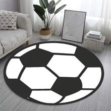 1 件圓形人造羊絨地毯地墊,防滑、柔軟、防污、抗疲勞、可水洗,適用於客廳和臥室