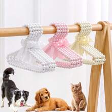 1 Pieza Gancho Para Ropa De Mascotas De Perlas De Color Al Azar Para La Organización De Ropa De Perros Y Gatos - Multicolor - Ver 1