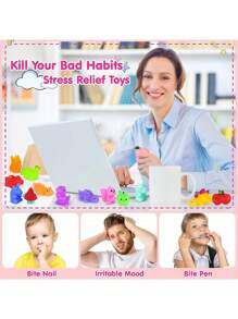 24入組麻糬軟玩具派對禮物卡哇伊迷你壓扁動物散裝課堂獎品減壓玩具聖誕襪填充物復活節彩蛋填充物生日禮物，隨機 - 彩色 - 查看 3