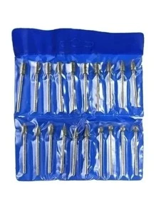 Vmingo Kit Broca Punta Diamante Grabado Mototool Rectificado 20uds. - Plateado - Ver 3